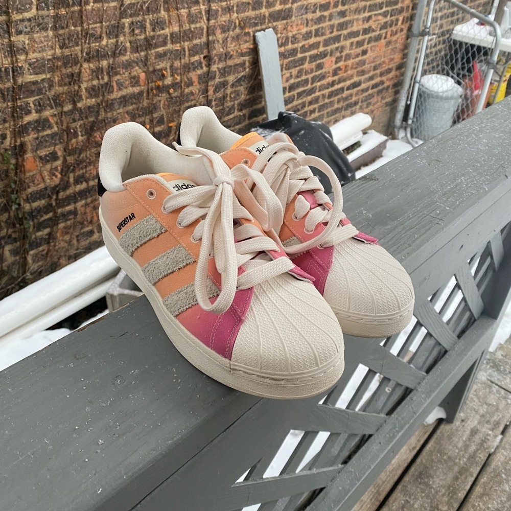 Adidas Pink and Orange Sneakers Pre-Owned Great Condition
